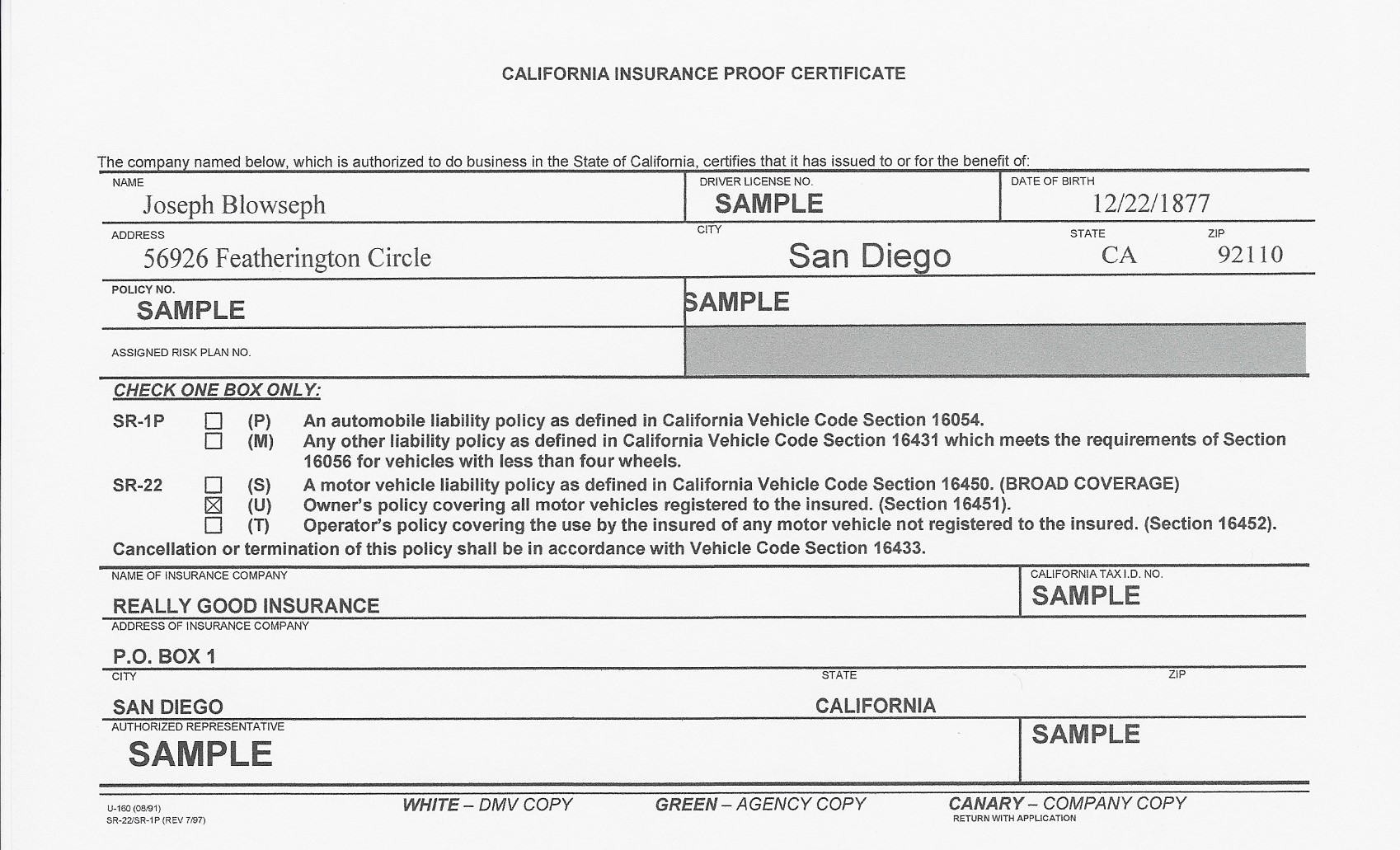 What Is An SR22 6 CA SR22 Filing FAQs McCormick Insurance